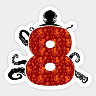 Octo - Eight Sticker